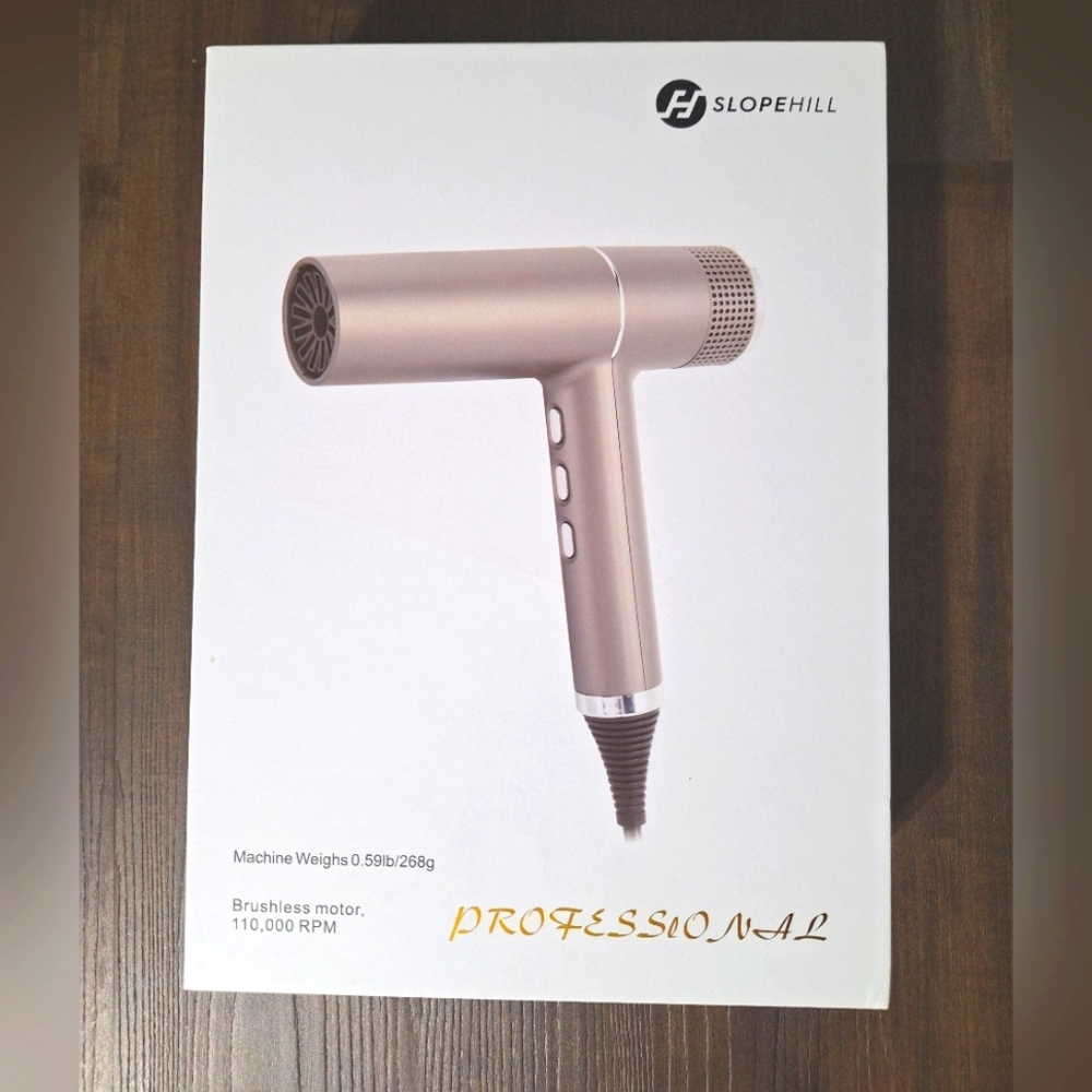 Slopehill Hair Dryer w/Unique Brushless Motor / LED Display (White)